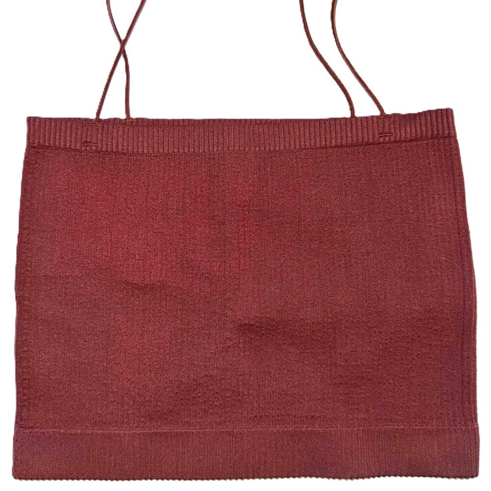 Ayla cropped top Burgundy Red Seamless Spaghetti strap